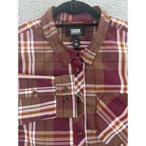 ALASKAN HARDGEAR Duluth Plaid Flannel Button Front Shirt Long Sleeve Women XL